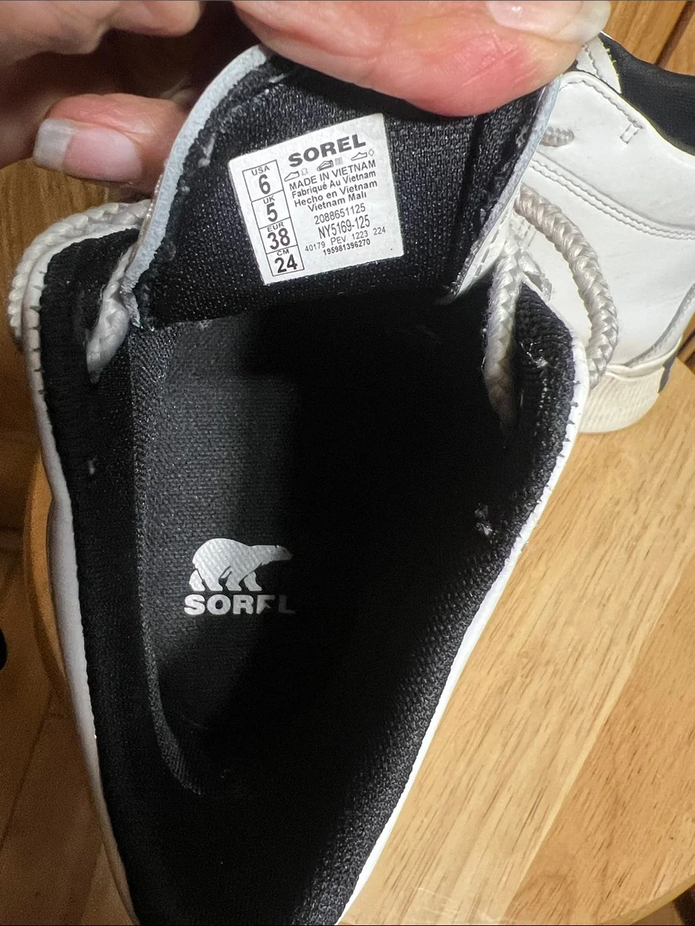 Sorel Gray & White Women's Duck Boot Sneakers